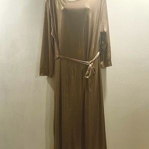 Long Gold Black Dress